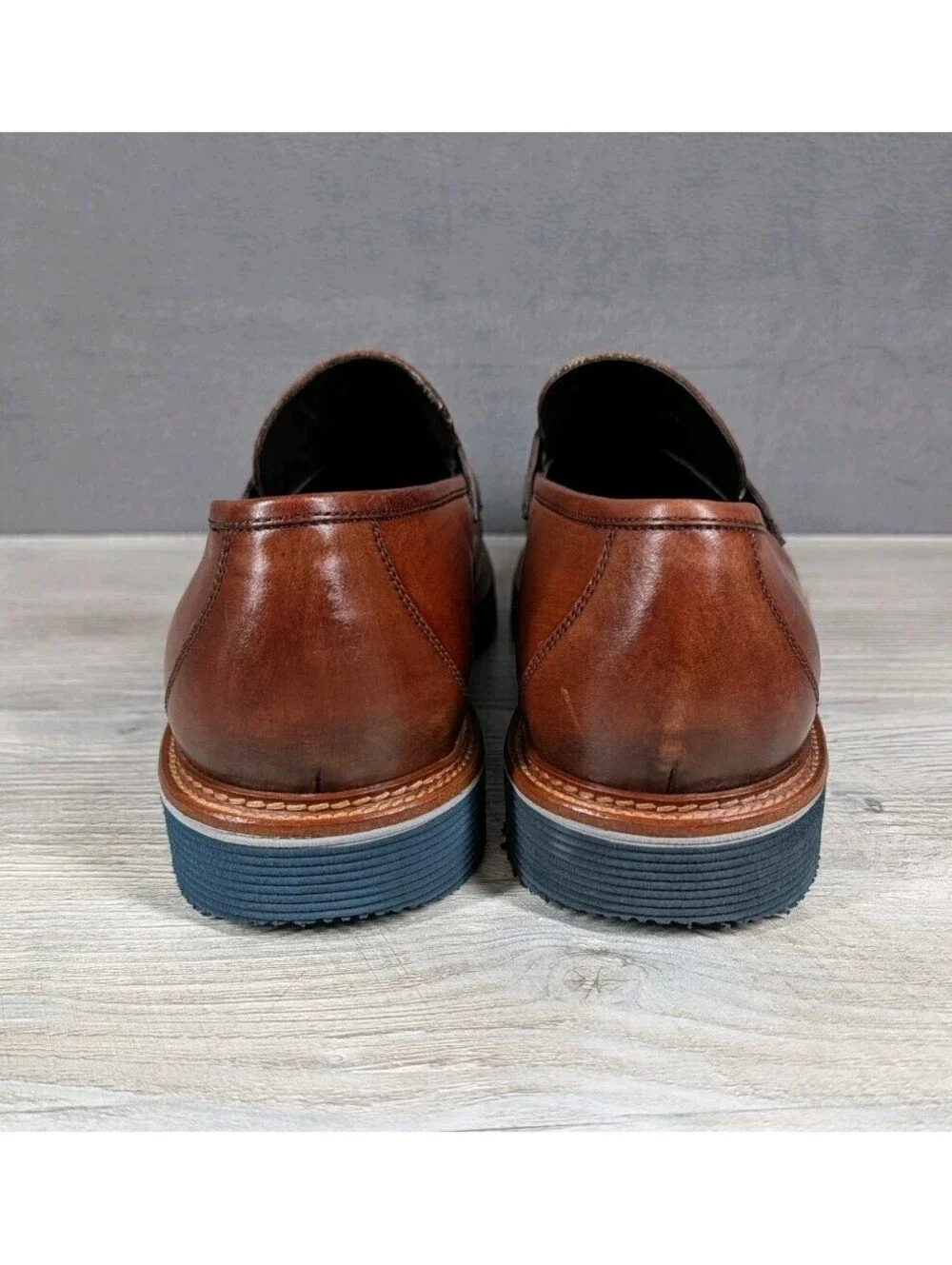 Johnston & Murphy Brown Leather Penny Loafers Size 13